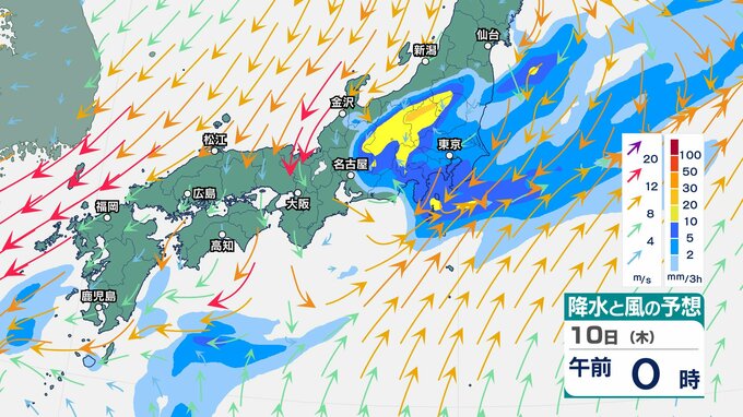 【大雨情報】東日本では9日は河川の増水や氾濫に、10日にかけて土砂災害に厳重警戒を 東海地方では線状降水帯が発生する可能性も【雨と風のシミュレーション】|TBS NEWS DIG