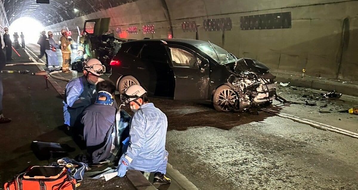 2報】70代運転の車が「逆走」か 広島・竹原市の国道2号バイパス事故