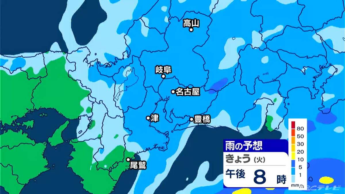 東海地方は夜まで広く雨 いつどこで降る？最新の雨シミュレーション 愛知･名古屋･岐阜･三重の天気予報（3/3 昼）