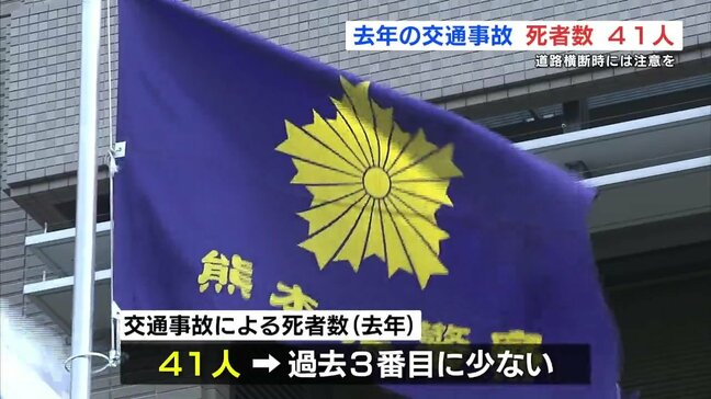 熊本県内 2025年の交通事故死者数は41人 約3割が「道路横断中」|TBS NEWS DIG