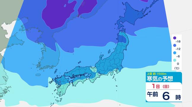 【雪情報】1日(日)頃強い寒気が再南下へ「南岸低気圧」東進で太平洋側も再び雪のおそれ　寒波出口は2月3日頃か　雨雪シミュレーション|TBS NEWS DIG