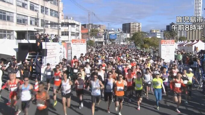 鹿児島マラソンに９４３０人が出走　優勝は初マラソンのデジェン・テスファレム選手　女子は上原美幸選手　|　鹿児島のニュース｜MBC NEWS｜南日本放送