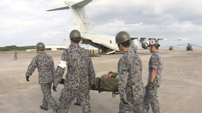 負傷隊員を県外へ輸送訓練　自衛隊統合演習|TBS NEWS DIG