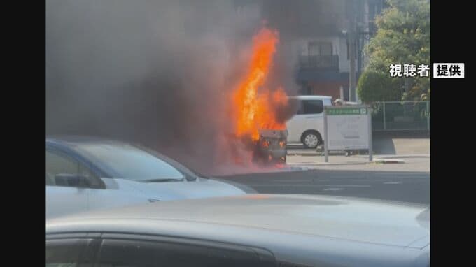 「爆発音がした」駐車場に停まっていた無人の乗用車1台が燃える けが人なし 金沢市　|　石川県のニュース｜MRO北陸放送
