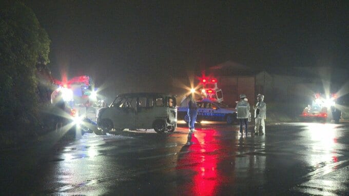 宇佐市で車両火災 運転席から遺体を発見　|　大分のニュース｜OBS NEWS｜大分放送