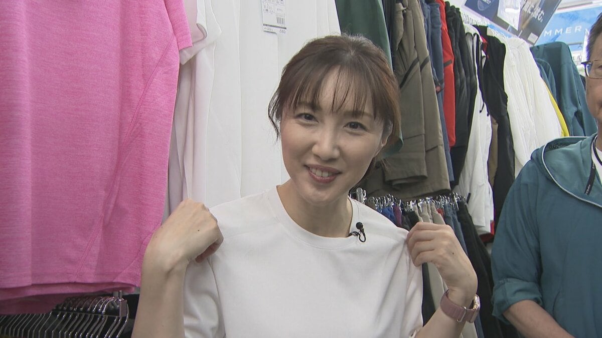 「肌に触れた瞬間から涼しい」“着る”暑さ対策　売り上げは昨年比120%　顔まで覆い隠せるパーカーも