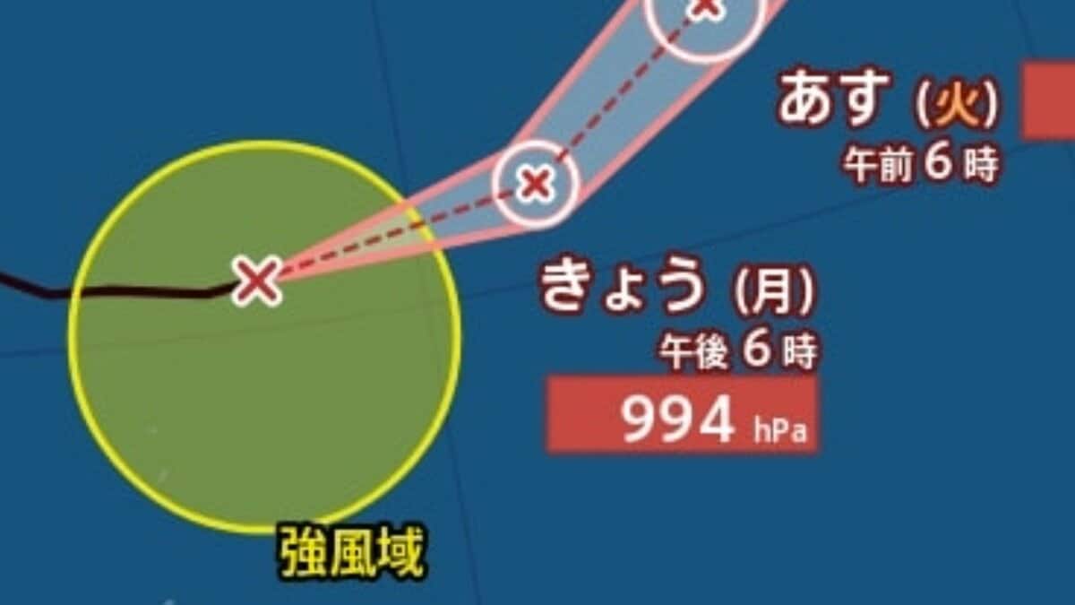 【台風情報】最大瞬間風速25m/s、996hPa「台風16号（ペイロー）」小笠原近海を東進中...今後の進路は？20日(木)までの雨・風シミュレーション【気象庁10日午前7時15分発表】