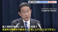 岸田総理　中国の日本産水産物輸入規制で「解除の時期は予断持って申し上げることは控える」| TBS CROSS DIG with Bloomberg