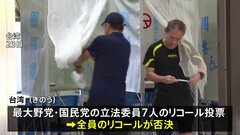 台湾で最大野党議員へリコール投票 いずれも不成立　中国政府「市民がノーを突き付けた」と民進党政権を批判| TBS CROSS DIG with Bloomberg