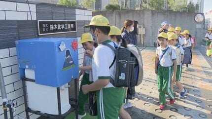 冷たくておいしい｣小学生が下校中に立ち寄るウォーターサーバー 熱中症