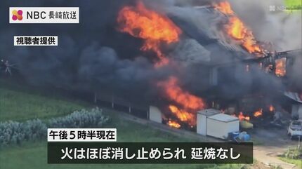 住宅火災 高齢女性が逃げ出し無事 諫早市多良見町【31日17時半現在