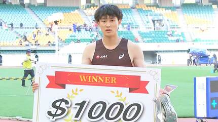 鵜澤飛羽、200m決勝で3連覇達成 ！ 追い風参考ながら日本記録に