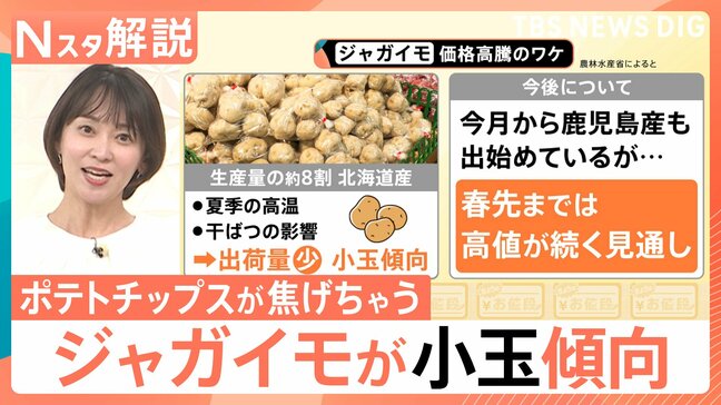 ジャガイモが小玉化…ポテトチップスは“焦げ”の危機？企業が挑む10年にわたる「暑さに強い品種作り」【Nスタ解説】|TBS NEWS DIG