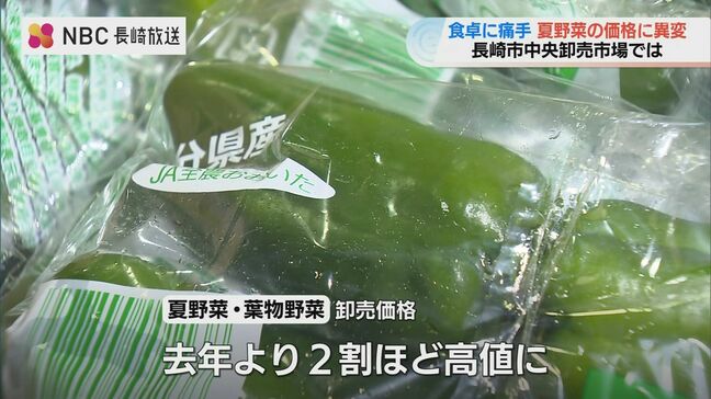 食卓に痛手…夏野菜の価格に異変 猛暑で夏野菜が品薄・値上がり 長崎市場ではトマトやキュウリが前年比2割高 ニンジンは半値に|TBS NEWS DIG