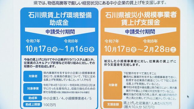 初日に“問い合わせ100件”…最低賃金引き上げで石川県独自の支援申請スタート 過去最高の７０円増で1054円に|TBS NEWS DIG
