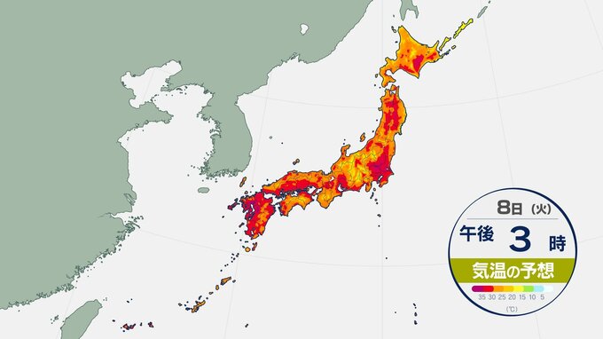 【28都道県に熱中症警戒アラート】全国156地点で35℃以上の猛暑日に　大分県・日田で38.6℃　こまめな水分補給・適切なエアコン使用などで熱中症対策を【気温予想シミュレーション】|TBS NEWS DIG