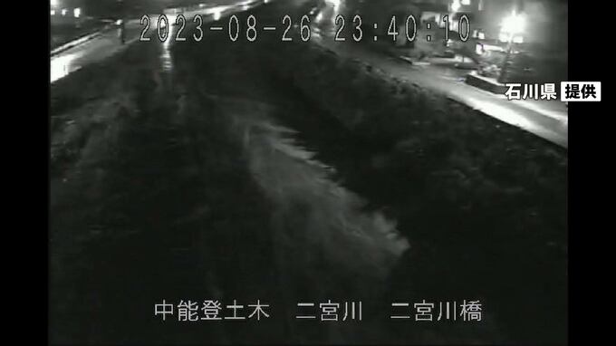 石川・中能登町の二宮川 一時 「氾濫危険水位」に 大気不安定で非常に激しい雨　|　石川県のニュース｜MRO北陸放送