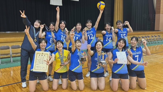 6人制バレーアマチュア日本一　山梨中央銀行女子バレー部が4年ぶり3度目の優勝！　|　山梨のニュース | ＵＴＹテレビ山梨