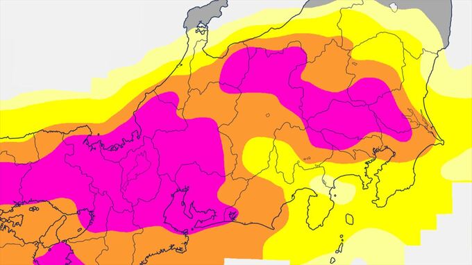 【関東甲信】関東地方 線状降水帯が発生し大雨災害発生の危険度が急激に高まる可能性　5地域で24時間降水量観測史上1位を更新【雨と風のシミュレーション・発雷確率】　|　山梨のニュース | ＵＴＹテレビ山梨