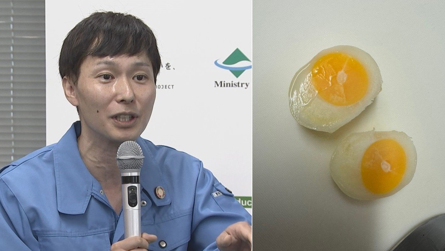 ごみ清掃芸人】 “生卵は保つ” 「冷凍すると一ヶ月もちますよ！」剥けば