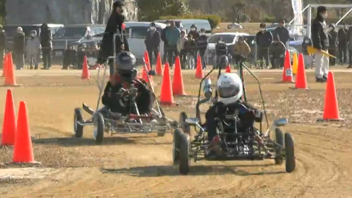 高校生が自作した50ccのバギーが疾走 「全日本高等学校ゼロハンカー