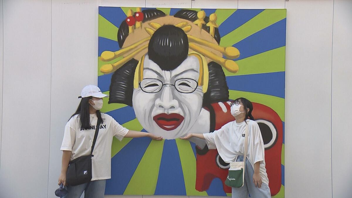 芸能人たち描いた「スプレーアート」 福島駅前に展示中 TUFで放送