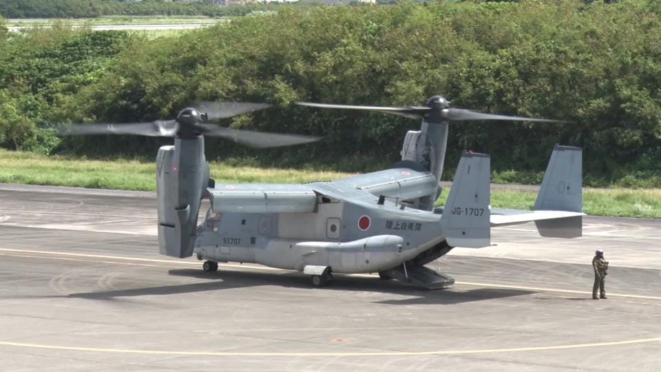 けが人の搬送手順などを確認　陸自オスプレイが宮古島に初飛来