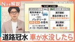 突然の大雨…車が水没したら?冠水路の走行“危険サイン”は約15cm 知っておきたい対処法 と保険【Nスタ解説】|TBS NEWS DIG