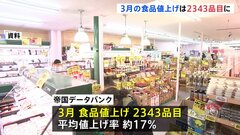 3月の食品値上げ 2343品目に上ることが明らかに　冷凍食品やチルド麺などの「加工食品」品目が最多| TBS CROSS DIG with Bloomberg