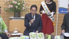 「歯ごたえがいい」岸田総理　岡山産シャインマスカットに舌鼓| TBS CROSS DIG with Bloomberg