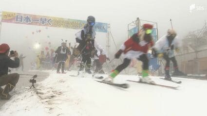最高でーす」日本一早いスキー場、富士山でオープン 26年連続 コスプレ