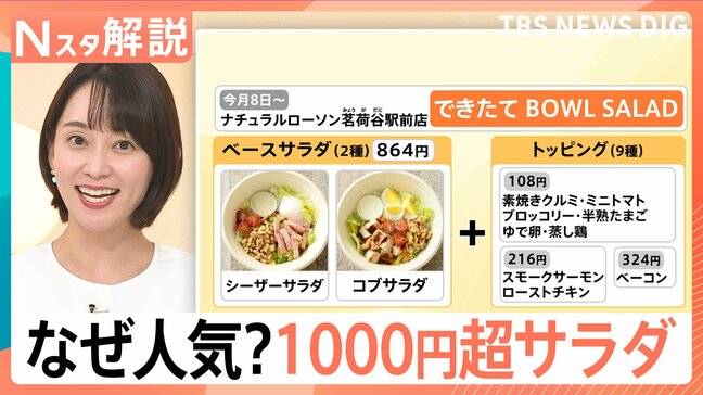 1000円超“高価格帯サラダ”が人気、背景に「ヘルシー志向の高まり」と「サラダの主食化」【Nスタ解説】|TBS NEWS DIG