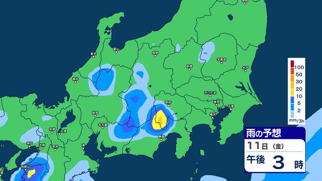 【大雨情報】長野県　10日夜遅くにかけてと11日午後　土砂災害、低い土地の浸水、河川の増水に十分注意【雨のシミュレーション画像】北部80ミリ　中部100ミリ　南部90ミリ（～12日午後6時・多い所）長野地方気象台|TBS NEWS DIG