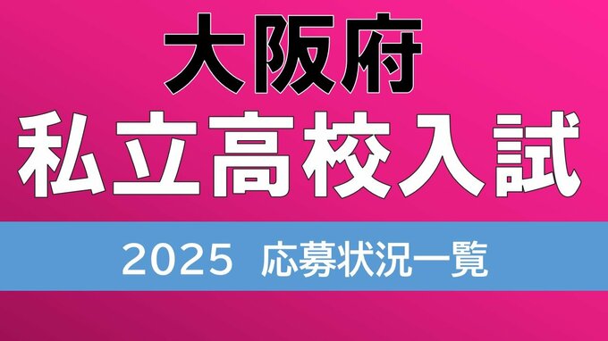 大阪府私立高校入試2025　四天王寺（文理選抜）10.48倍　興国1.46倍　桃山学院（Ｓ英数）11.96倍　学校ごとの応募状況や倍率は？【高校受験　大阪府の全校掲載】|TBS NEWS DIG