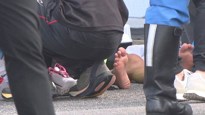 全国高校駅伝県予選で男子選手が車にはねられけが　レース中に転倒、対向車と接触　大分|TBS NEWS DIG