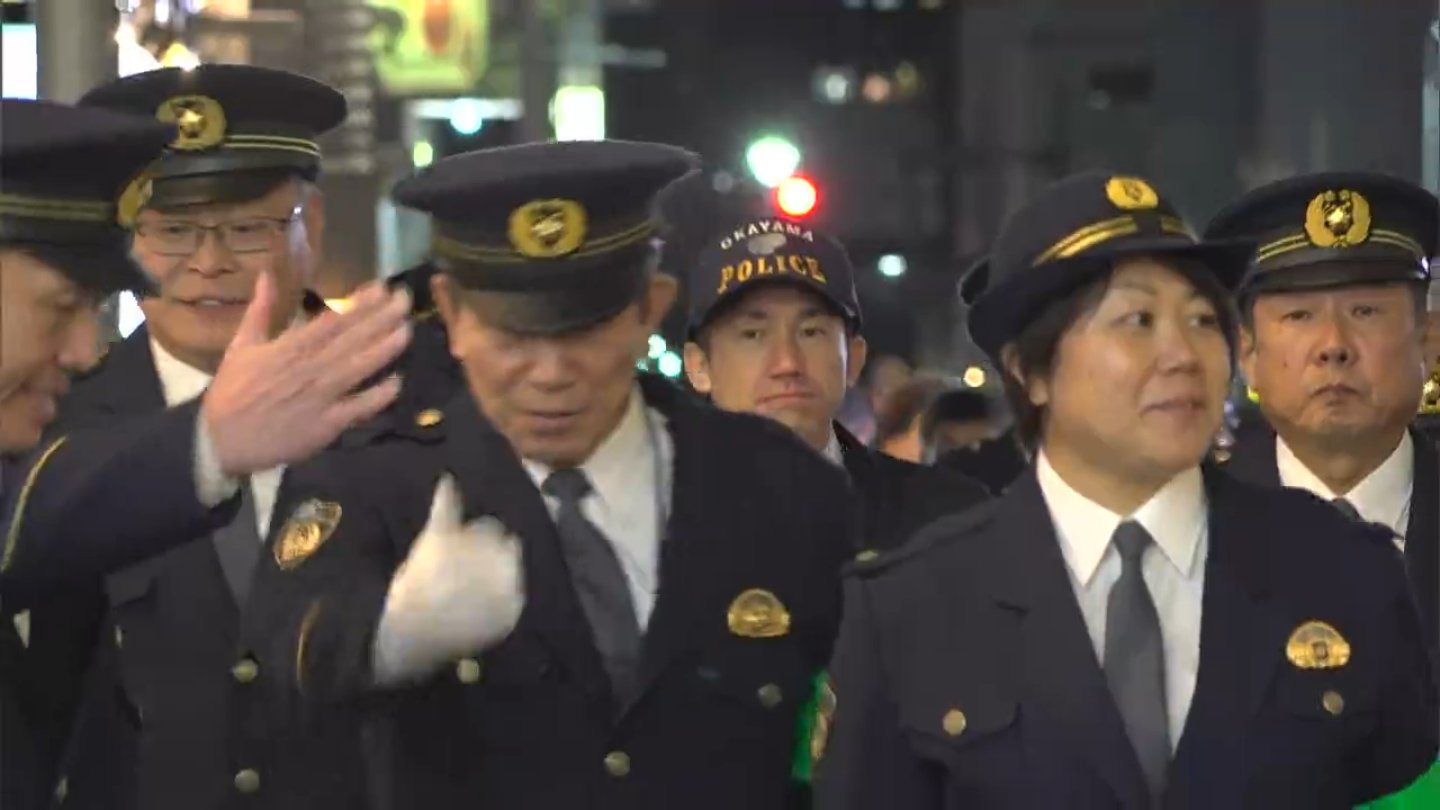 中心部の繁華街で工藤県警本部長が歳末特別警戒を陣頭指揮 犯罪の発生