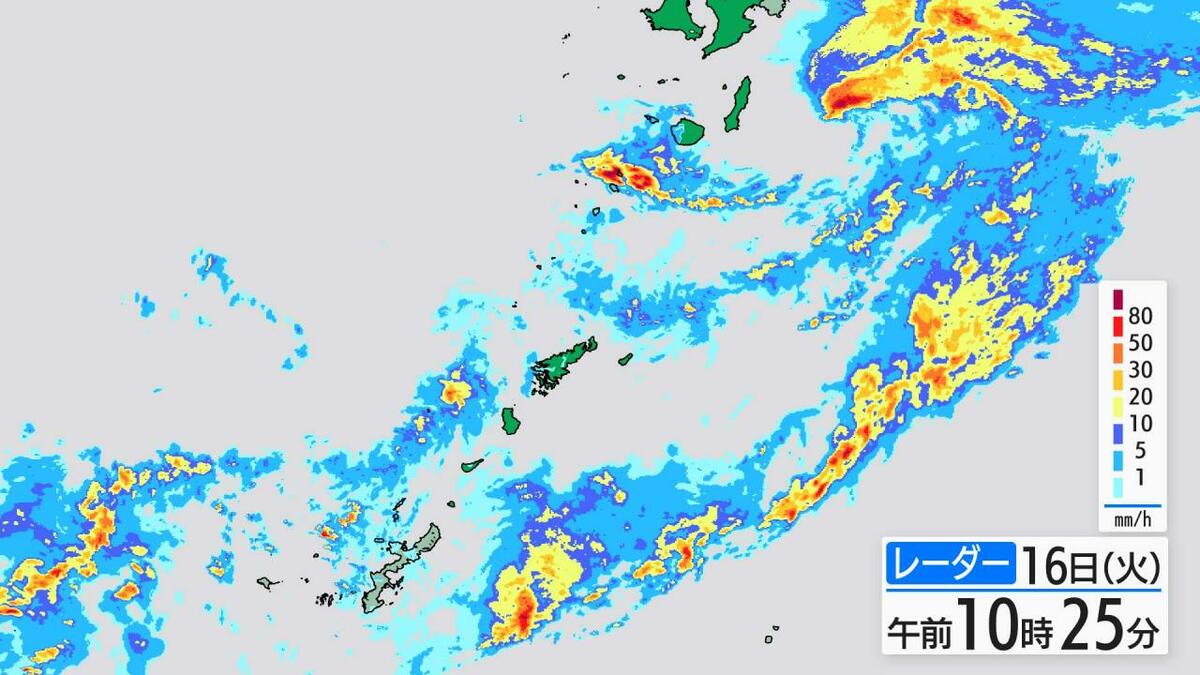 梅雨前線が停滞　奄美地方はあす17日夕方にかけ大雨のおそれ　鹿児島