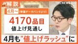 4月も“値上げラッシュ”に…調味料など4100品目以上 値上げ見通し　牛丼 450円→480円も【Nスタ解説】|TBS NEWS DIG