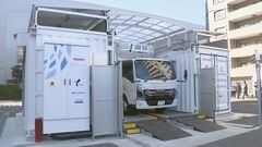 7分で交換完了 いすゞ自動車など バッテリー交換式EVトラックでコンビニ配送の実証実験始まる| TBS CROSS DIG with Bloomberg