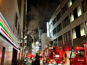 【速報】「5階から黒煙が見える」広島市の繁華街で火災　消防車11台が出動|TBS NEWS DIG