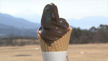 清泉寮のソフトクリーム バレンタインに合わせ“チョコソフト”登場 山梨