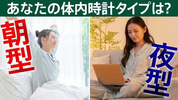 朝方･夜型 あなたはどのタイプ？ 体内時計のタイプに合わない生活は”万病の元”に　専門医が提唱する「寝起き時間の調整法」|TBS NEWS DIG
