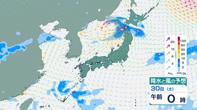 オホーツク海低気圧がもたらす北海道の強風…止まらない本州の猛暑 「健康管理に十分注意」【雨と風のシミュレーション】|TBS NEWS DIG