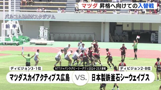 ラグビーリーグワン マツダスカイアクティブズ ホームで昇格に向けての入替戦に臨む|TBS NEWS DIG