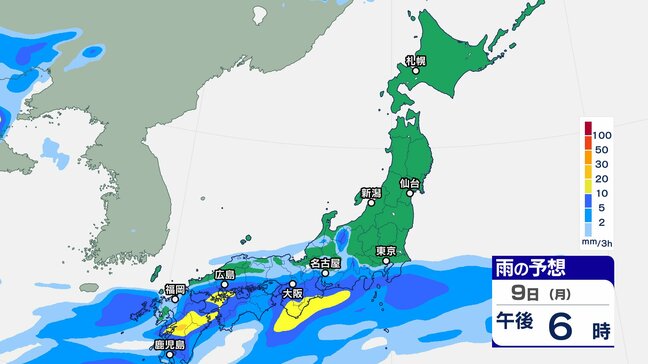 九州北部 200ミリ、九州南部・近畿 180ミリを予測 “線状降水帯” 発生のおそれ【雨の動きシミュレーション】広範囲で大雨に警戒 13日にかけて前線活動が活発化|TBS NEWS DIG