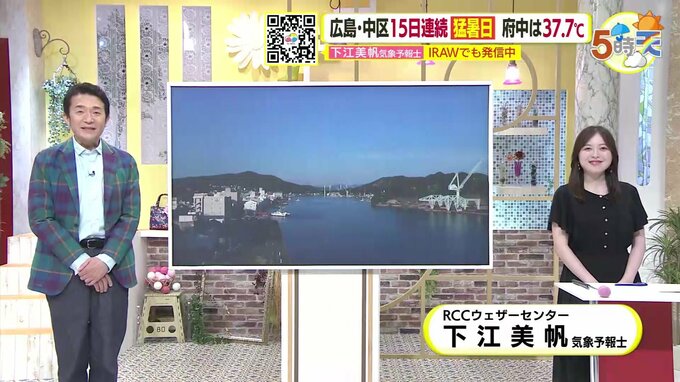 【あす8/14(水) 広島天気】引き続きすっきりと青空広がる　午後は北部中心ににわか雨も　危険な暑さ続く　熱中症厳重警戒　|　RCC NEWS | 広島ニュース | RCC中国放送