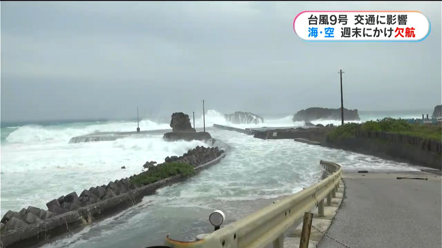 台風9号 土日の交通に影響 海の便は軒並み欠航 空の便も43便 | TBS