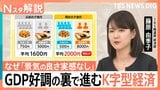 なぜ「景気実感なし」?GDP3期連続プラスの裏ですすむ“K字型経済”と教育費56倍の格差【Nスタ解説】|TBS NEWS DIG