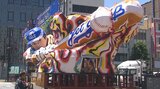 大分七夕まつりのムード盛り上げ 「府内戦紙」の勇壮な山車・15基が目抜き通りに登場 | 大分のニュース|OBS NEWS|大分放送