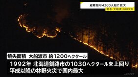 岩手・大船渡市の山林火災でこれまでに約1200ヘクタールが焼失　避難指示が約4200人に拡大|TBS NEWS DIG